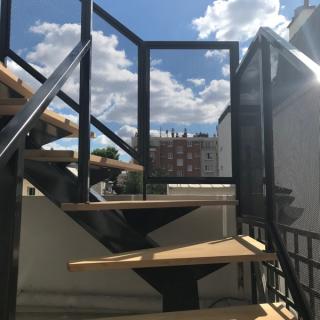 Création d'un escalier extérieur pour terrasse- Maison de ville- Paris 17e