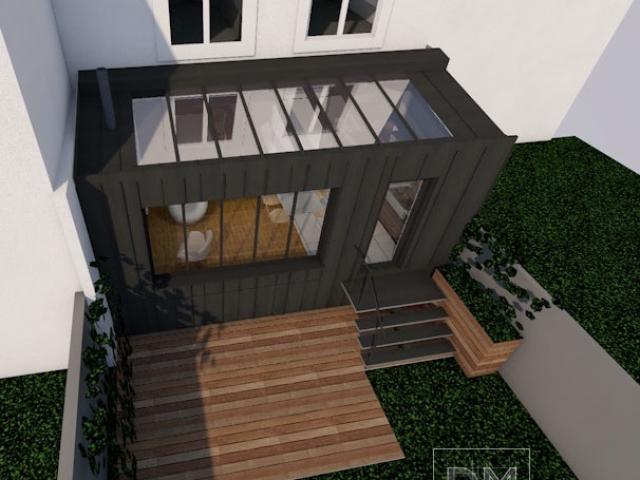 Conception d'une extension de maison en structure bois et bardage en Zinc 