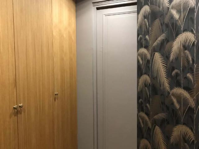 Optimisation d'un couloir par un bureau après ouverture sur le salon - Paris 15e