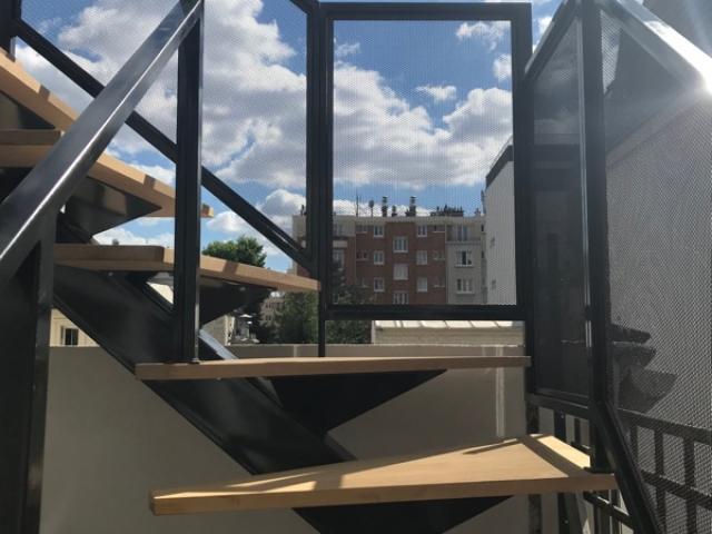 Création d'un escalier extérieur pour terrasse- Maison de ville- Paris 17e