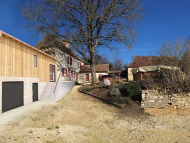 Extension en structure bois d'une maison périgourdine, dans le Périgord (24)